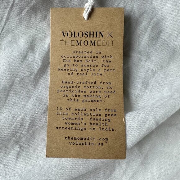 NWT - Voloshin X The Mom Edit Linen White Gigi Wrap Ruffle Skirt - Size M - Picture 13 of 13